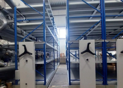 Передвижные стеллажи для склада